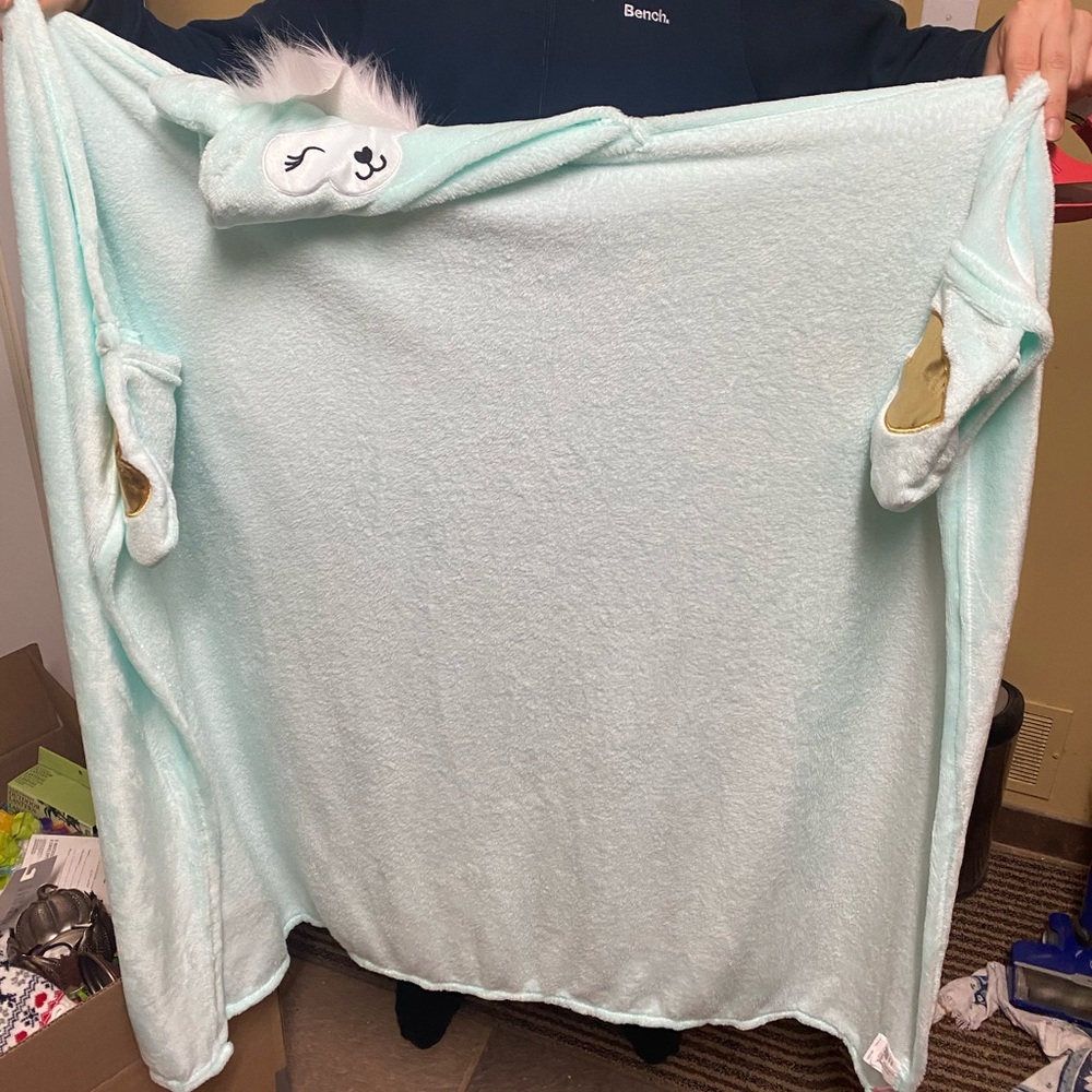 Unicorn Blanket with Hoodie